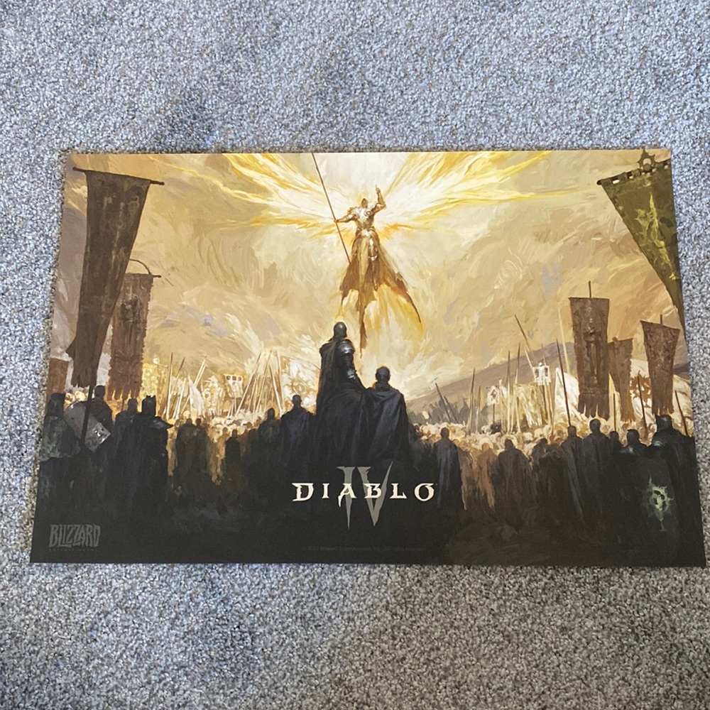 Diablo IV 4 lithograph ltd ed poster 12 x 18